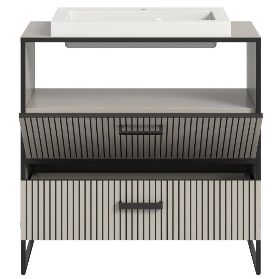 Design-Waschtisch mit Aufsatzwaschbecken - Xena