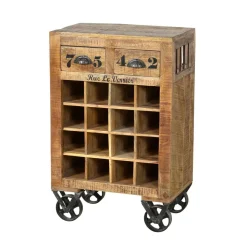 Design-Weinregal Indri aus Mangoholz