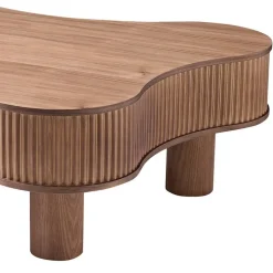 Design-Wohnzimmertisch in Walnuss Furnier - Foliage