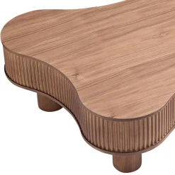 Design-Wohnzimmertisch in Walnuss Furnier - Foliage