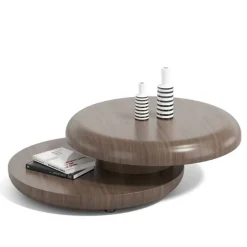 Design-Wohnzimmertisch mit drehbarer Platte - Loisango