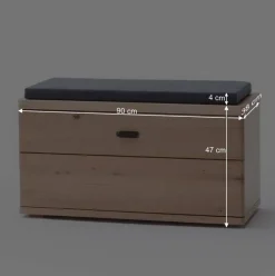 Dielen Einrichtung in Eiche Bianco - Arkadiuz (fünfteilig)