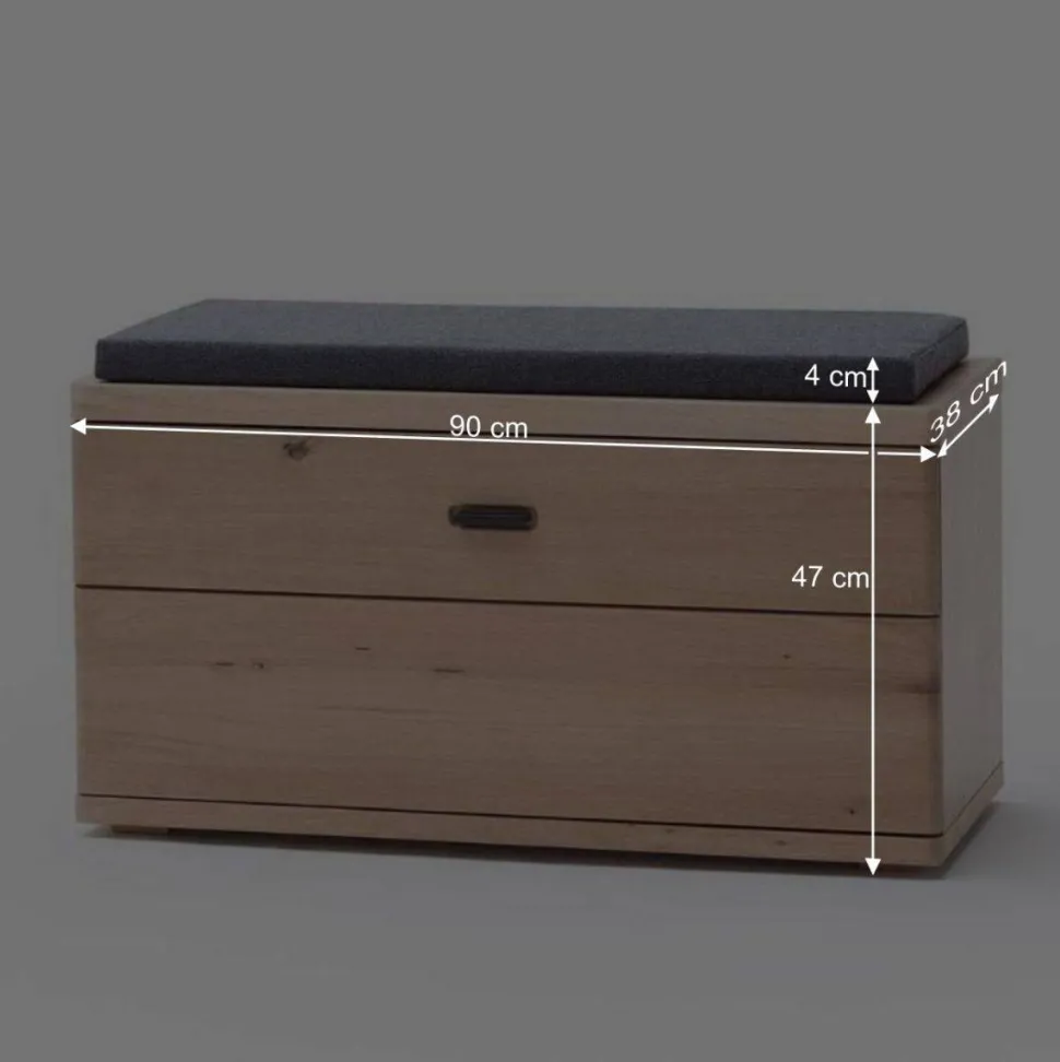 Dielen Einrichtung in Eiche Bianco - Arkadiuz (fünfteilig)