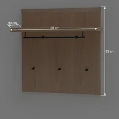 Dielen Einrichtung in Eiche Bianco - Arkadiuz (fünfteilig)