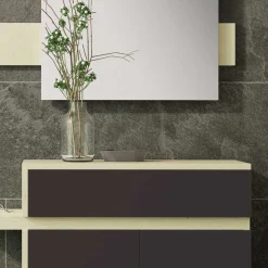 Dielen Kombi in Schwarz & Creme - Losandas (zweiteilig)