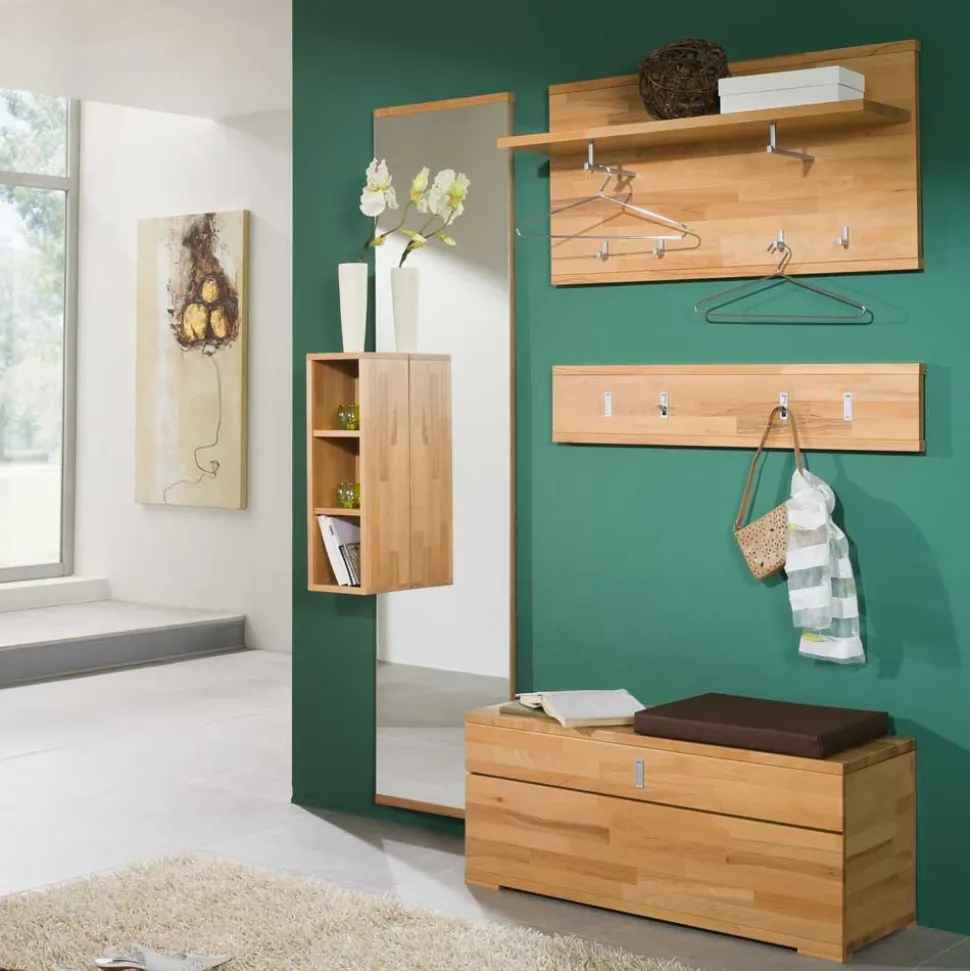 Dielen Set Wislama aus Kernbuche Massivholz (fünfteilig)