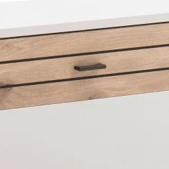 Dielenbank in Lichtgrau mit Wildeiche - Ballina