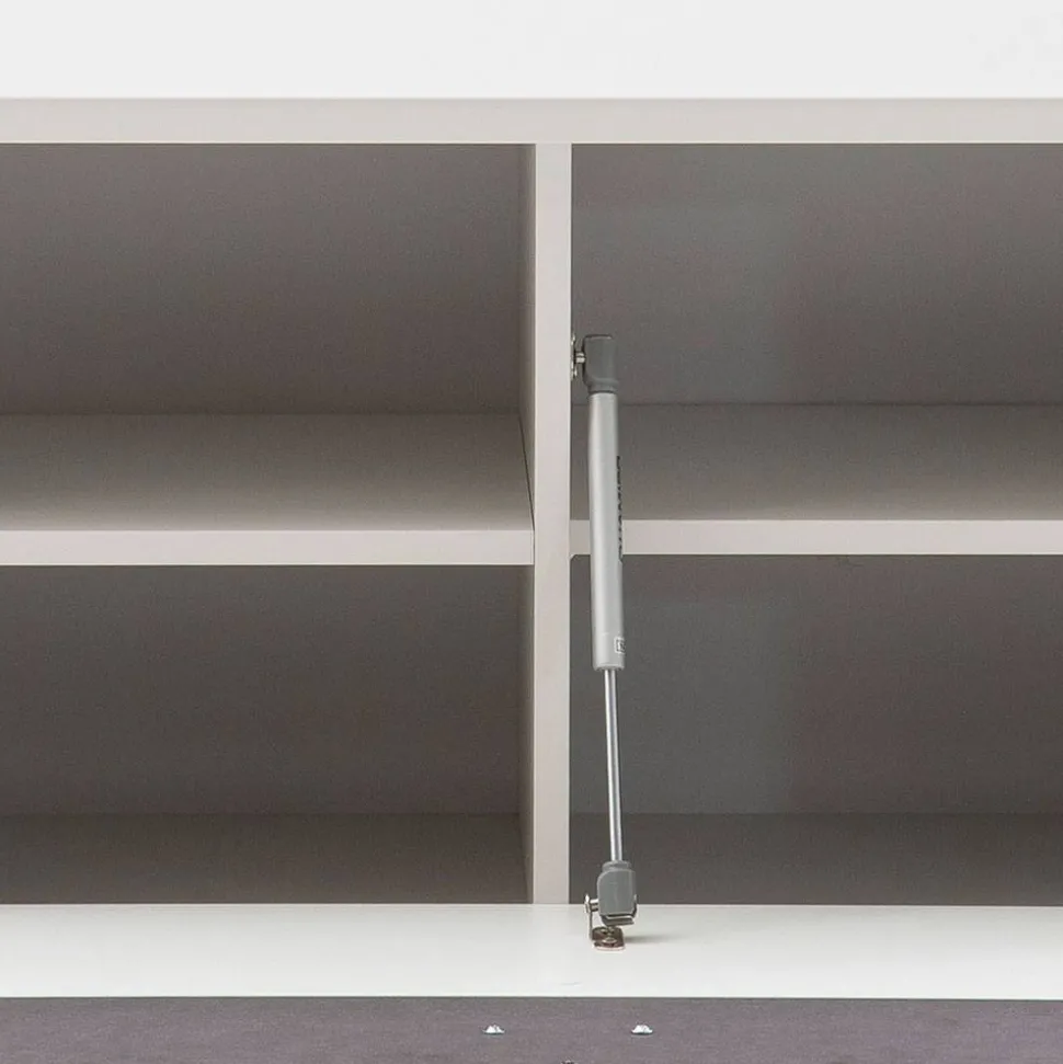 Dielenbank in Lichtgrau mit Wildeiche - Ballina