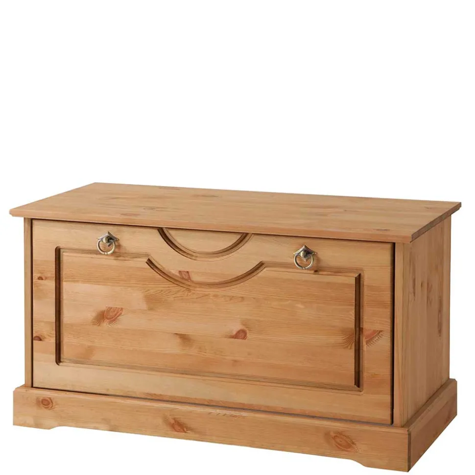 Dielenbank mit Schuhklappe aus Massivholz - Edranov