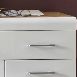 Dielenkommode in Weiß Hochglanz - Laurela