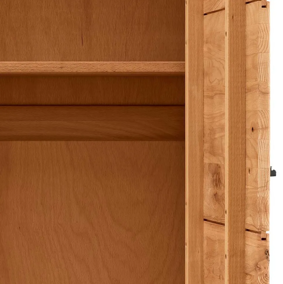 Dielenmöbel aus Kernbuche & Eisen - Dimphi (vierteilig)