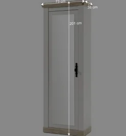 Dielenmöbel Kombi im Country Look - Nedita (dreiteilig)