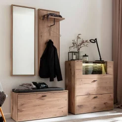 Dielenmöbel Kombination in Wildeiche - Vapposia (vierteilig)