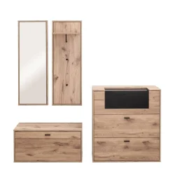 Dielenmöbel Kombination in Wildeiche - Vapposia (vierteilig)