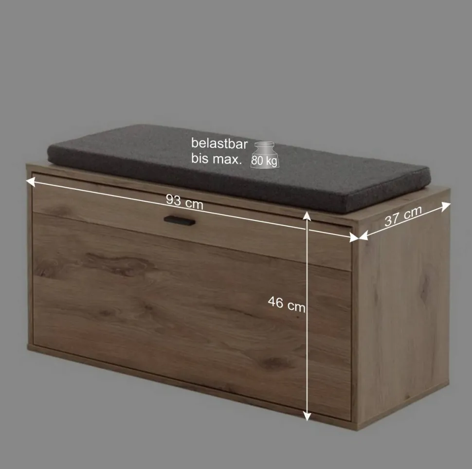 Dielenmöbel Kombination in Wildeiche - Vapposia (vierteilig)