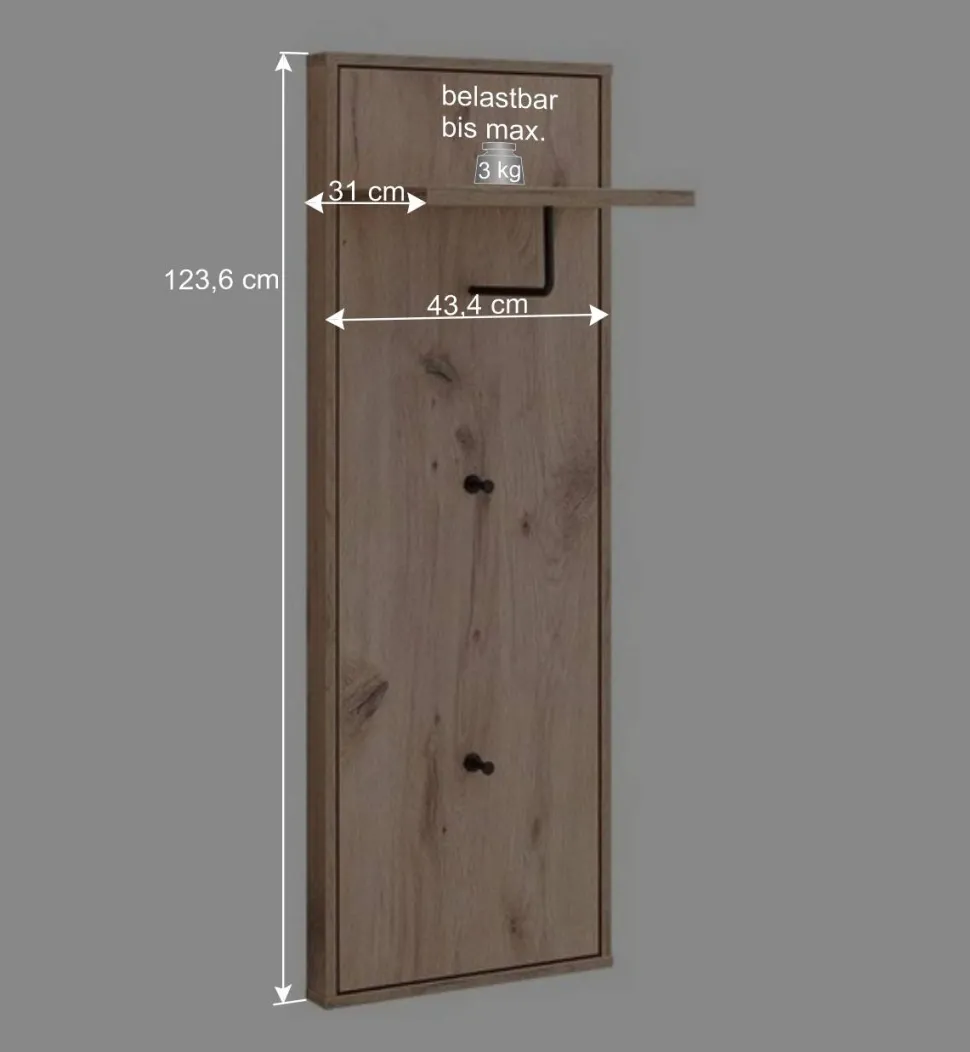 Dielenmöbel Kombination in Wildeiche - Vapposia (vierteilig)