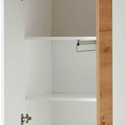 Dielenschrank in Weiß & Wildeiche - 2-türig - Symbrosia