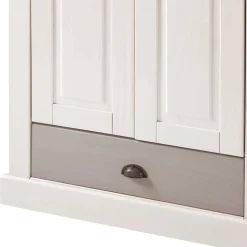 Dielenschrank in Weiß mit Grau - Lucasario