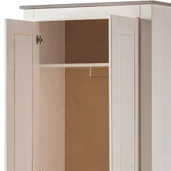 Dielenschrank in Weiß mit Grau - Lucasario