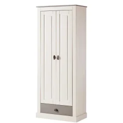 Dielenschrank in Weiß mit Grau - Lucasario