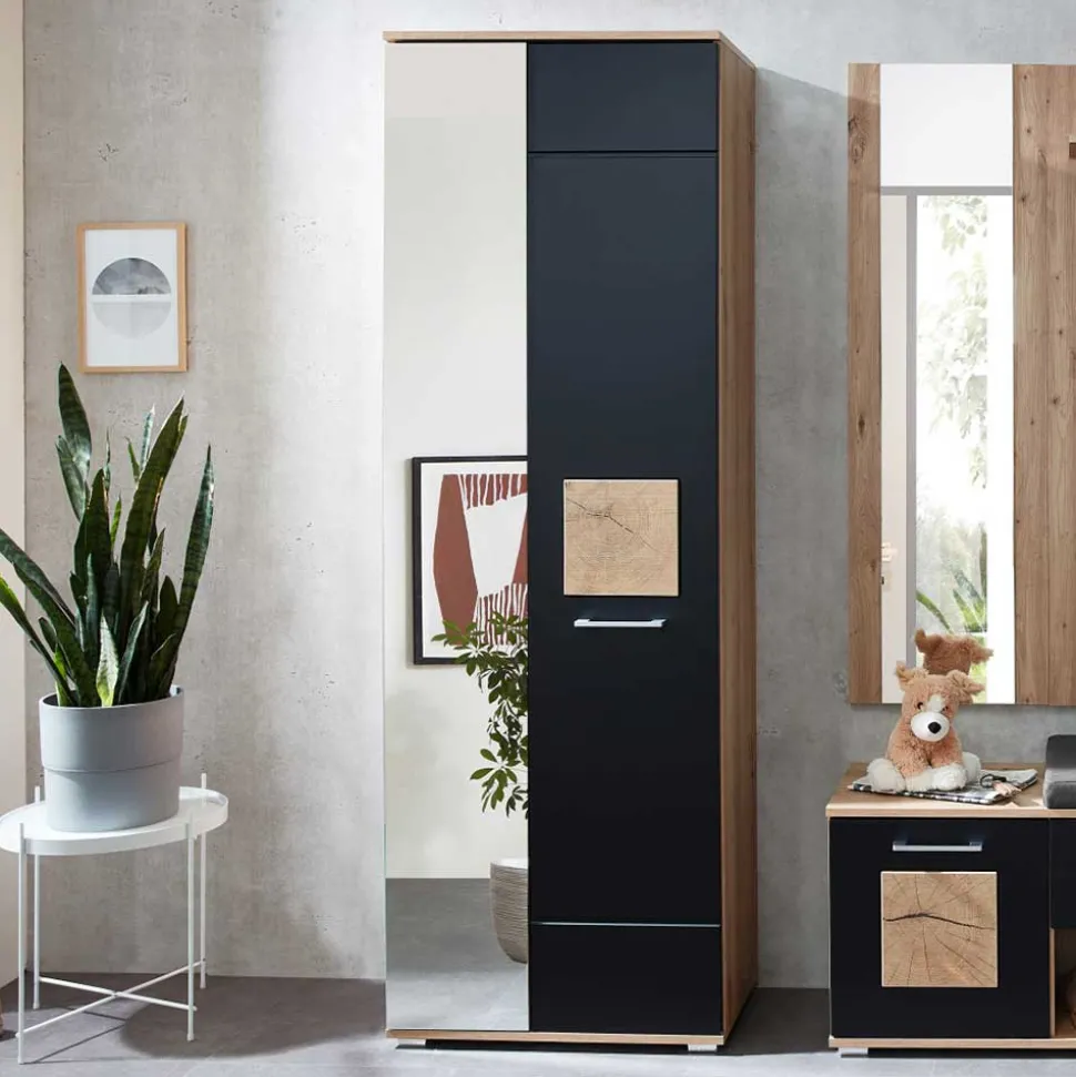 Dielenschrank mit Spiegel - 65x195x38 - Zelio