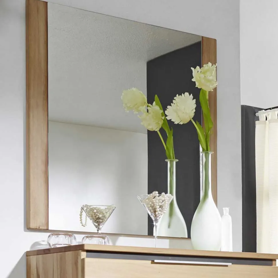 Dielenspiegel Leyrina mit Holzrahmen