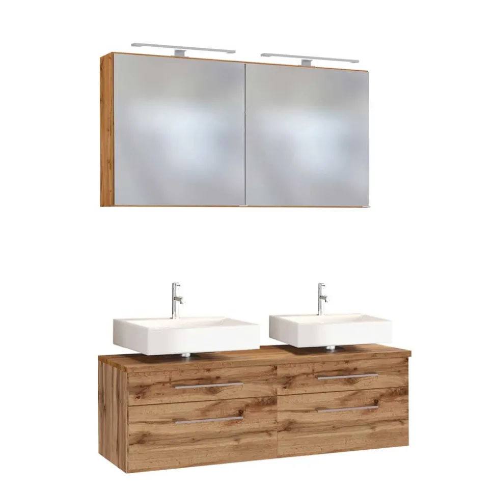 Doppel Unterbeckenschrank Set - Userina (dreiteilig)