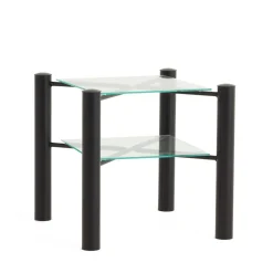 Doppelbett Carlovac aus schwarzem Metall (dreiteilig)