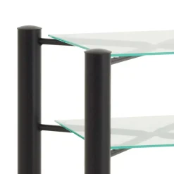 Doppelbett Carlovac aus schwarzem Metall (dreiteilig)