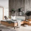 Doppelbett im Set mit Nachtkommoden - Krofun (dreiteilig)
