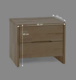 Doppelbett Kombi Zeremonia mit zwei Nachtkommoden (dreiteilig)