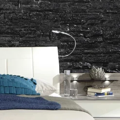 Doppelbett Symonya mit Polsterkopfteil in Creme