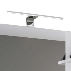 Doppelter Badspiegel mit Regal in Weiß - Ynvinata