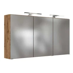 Doppelter Waschtisch mit Spiegelschrank - Athrin (dreiteilig)