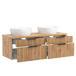 Doppelter Waschtisch mit vier Schubladen - Crystoga