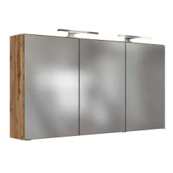 Doppel-Waschtisch & LED Spiegelschrank - Athrin (zweiteilig)