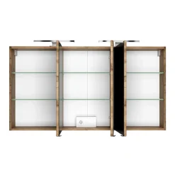 Doppel-Waschtisch & LED Spiegelschrank - Athrin (zweiteilig)