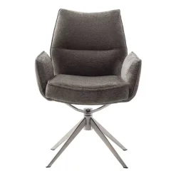 Drehbare Armlehnenstühle mit Taschenfederkern - Obanya (2er Set)