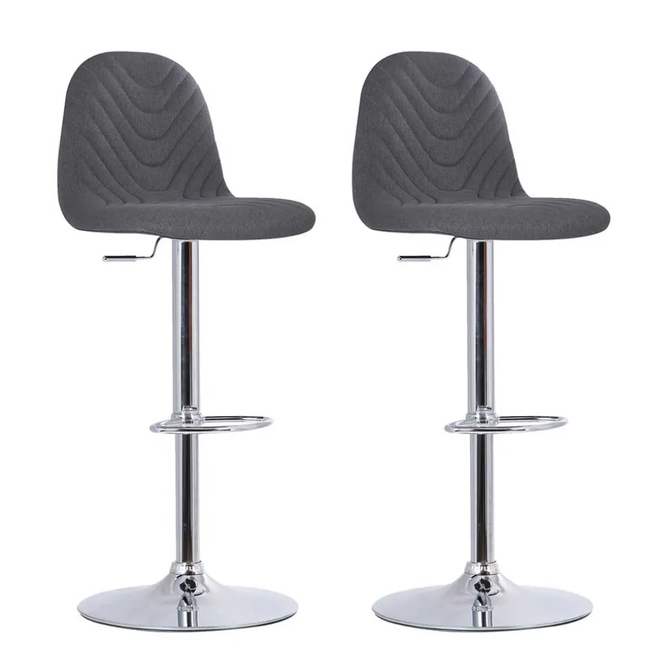 Drehbare Barstühle in Anthrazit - Typon (2er Set)