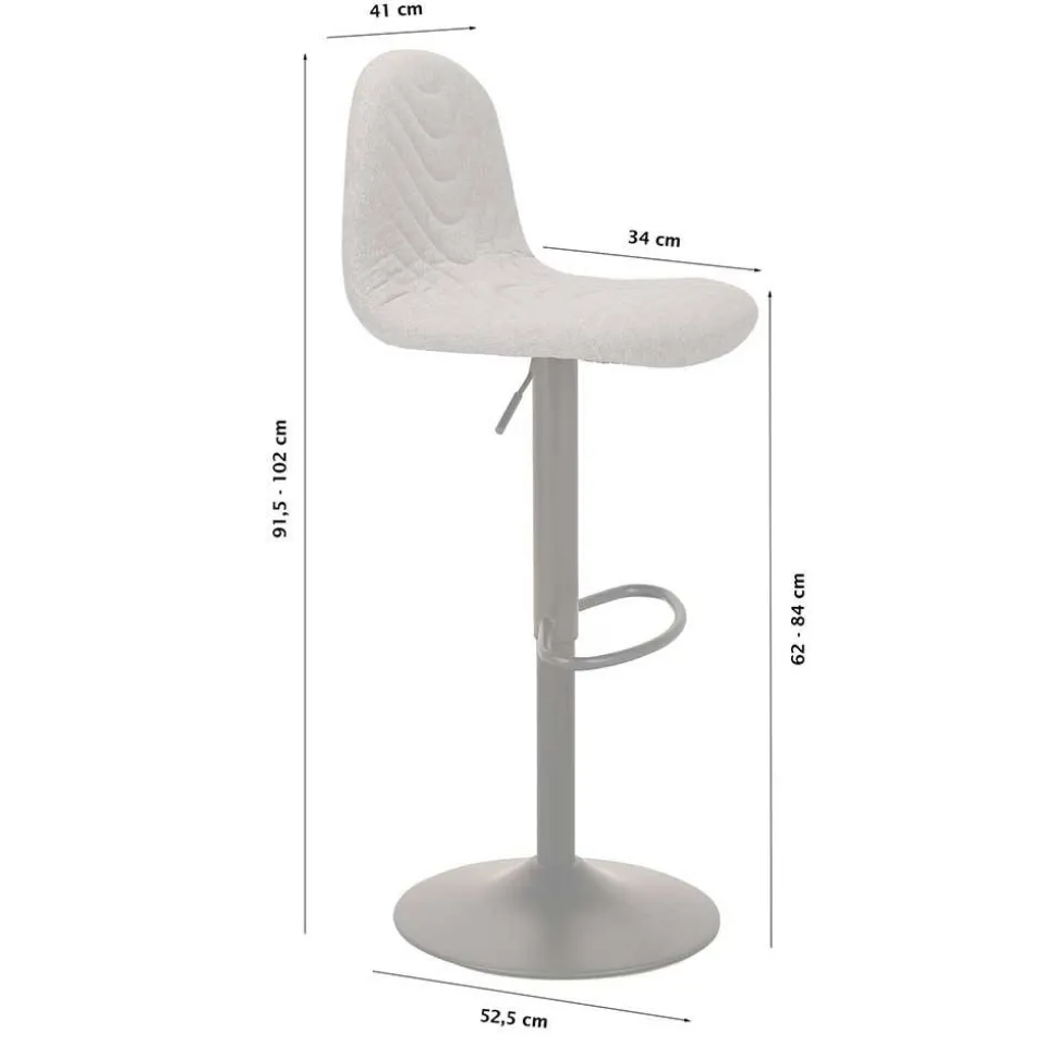 Drehbare Barstühle in Anthrazit - Typon (2er Set)