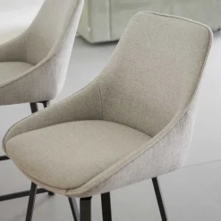 Drehbare Barstühle in Beige - Taja (2er Set)