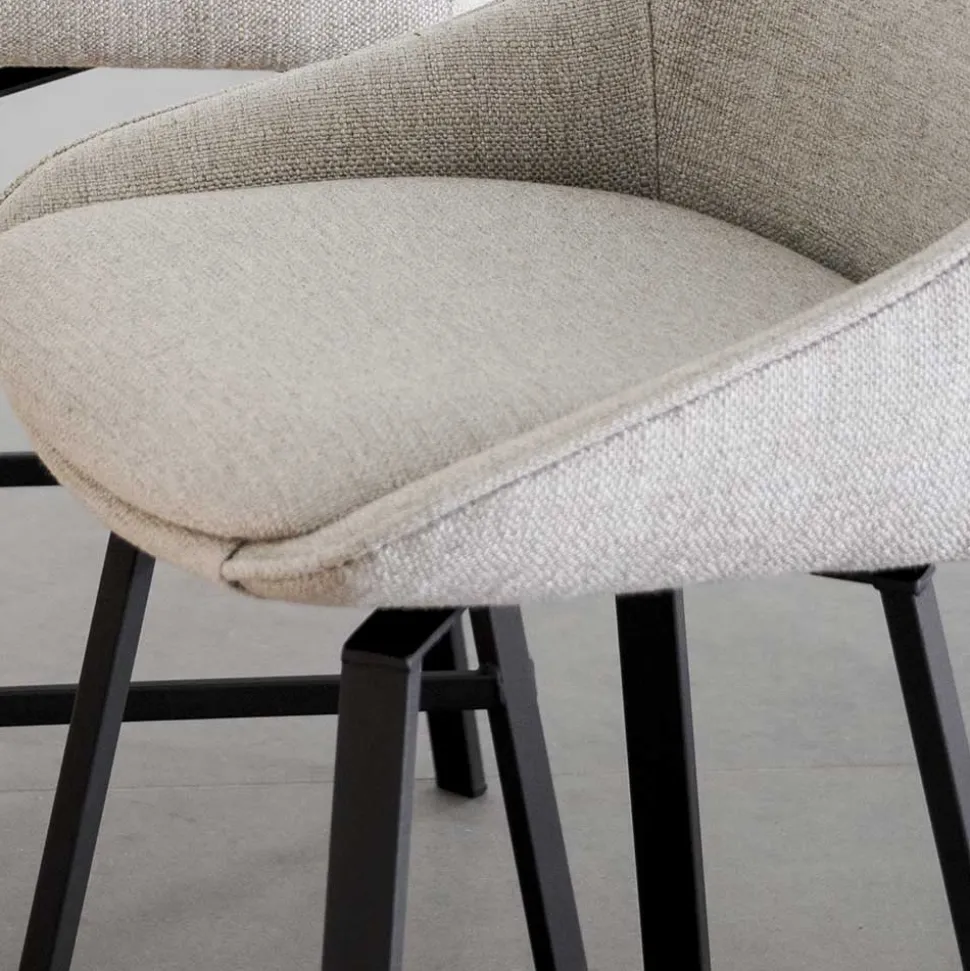 Drehbare Barstühle in Beige - Taja (2er Set)