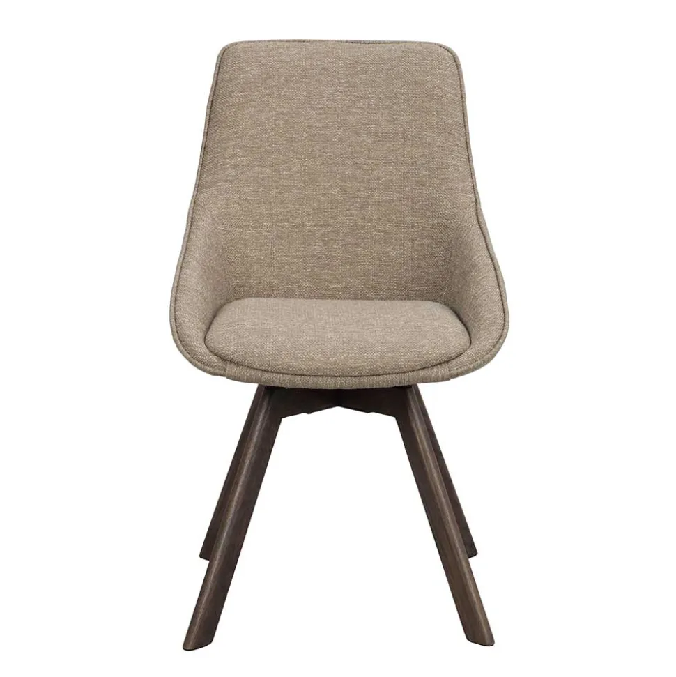 Drehbare Polsterstühle in Beigegrau - Lucky (2er Set)