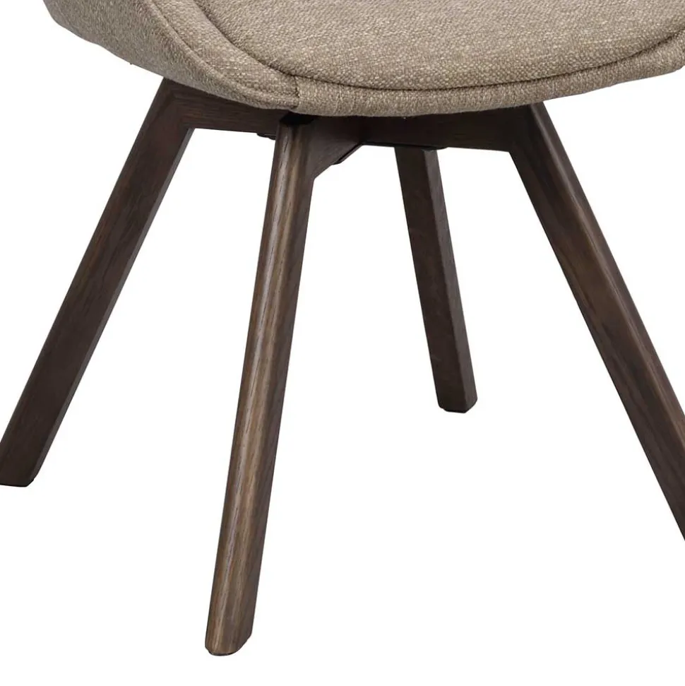 Drehbare Polsterstühle in Beigegrau - Lucky (2er Set)