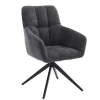 Drehbarer Armlehnenstuhl in Anthrazit - Bevania (2er Set)