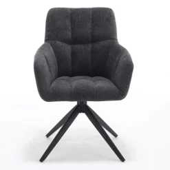 Drehbarer Armlehnenstuhl in Anthrazit - Bevania (2er Set)