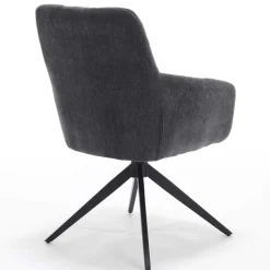 Drehbarer Armlehnenstuhl in Anthrazit - Bevania (2er Set)