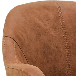 Drehbarer Armlehnenstuhl in Cognac Braun - Finallo