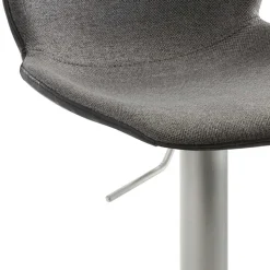 Drehbarer Barstuhl in Anthrazit & Edelstahl - Anturina
