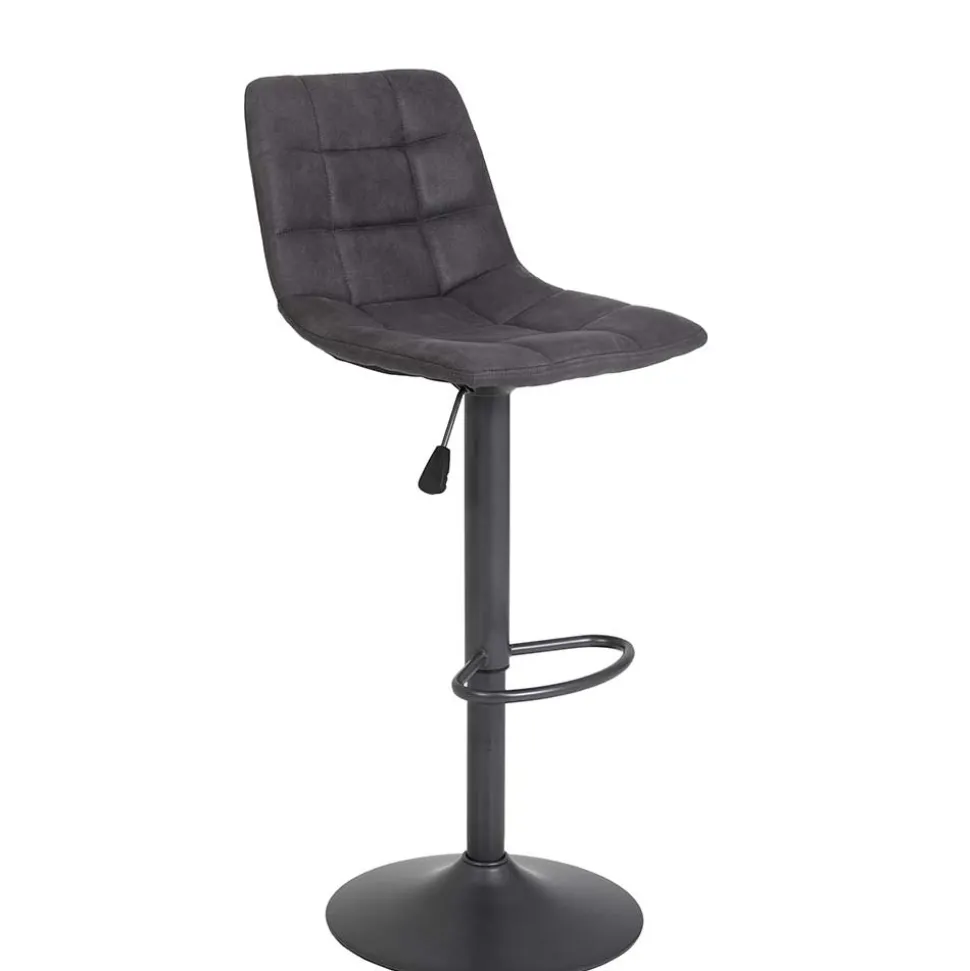 Drehbarer Barstuhl in Anthrazit - Janyna (2er Set)